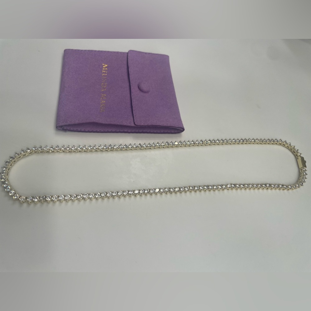 Melinda Maria Gold “Not Your Basic Tennis Necklace” - Picture 8 of 11